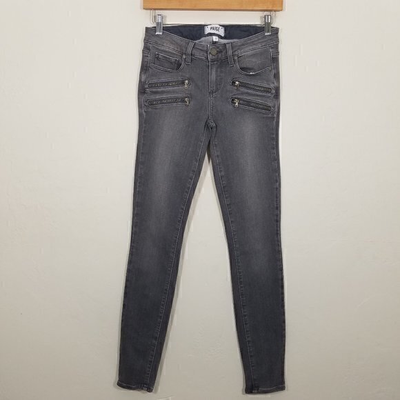 PAIGE Denim - PAIGE Edgemont Skinny Jeans Stretch Gray Size 26